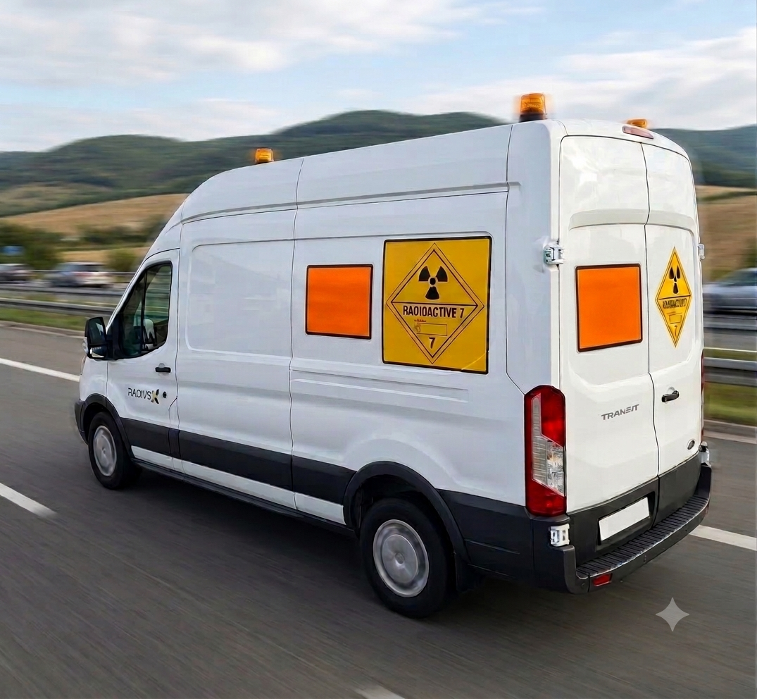 RADIVEX Spezialfahrzeug mit ADR Klasse 7 Kennzeichnung